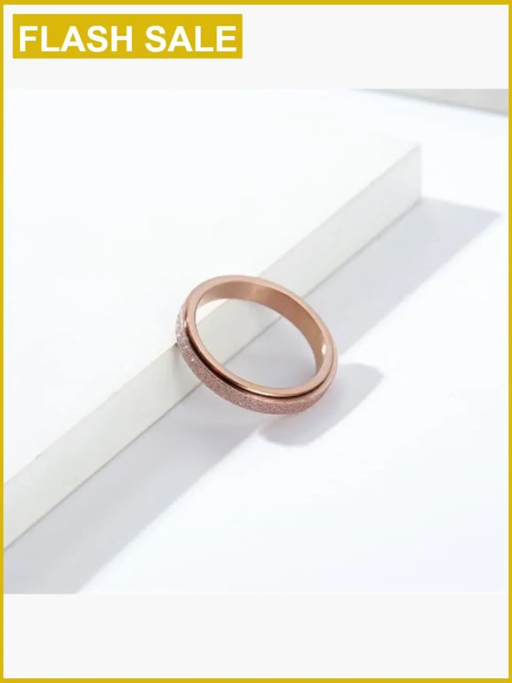 Anxiety Relief Spinner Ring Stainless Steel Fidget Wedding Band